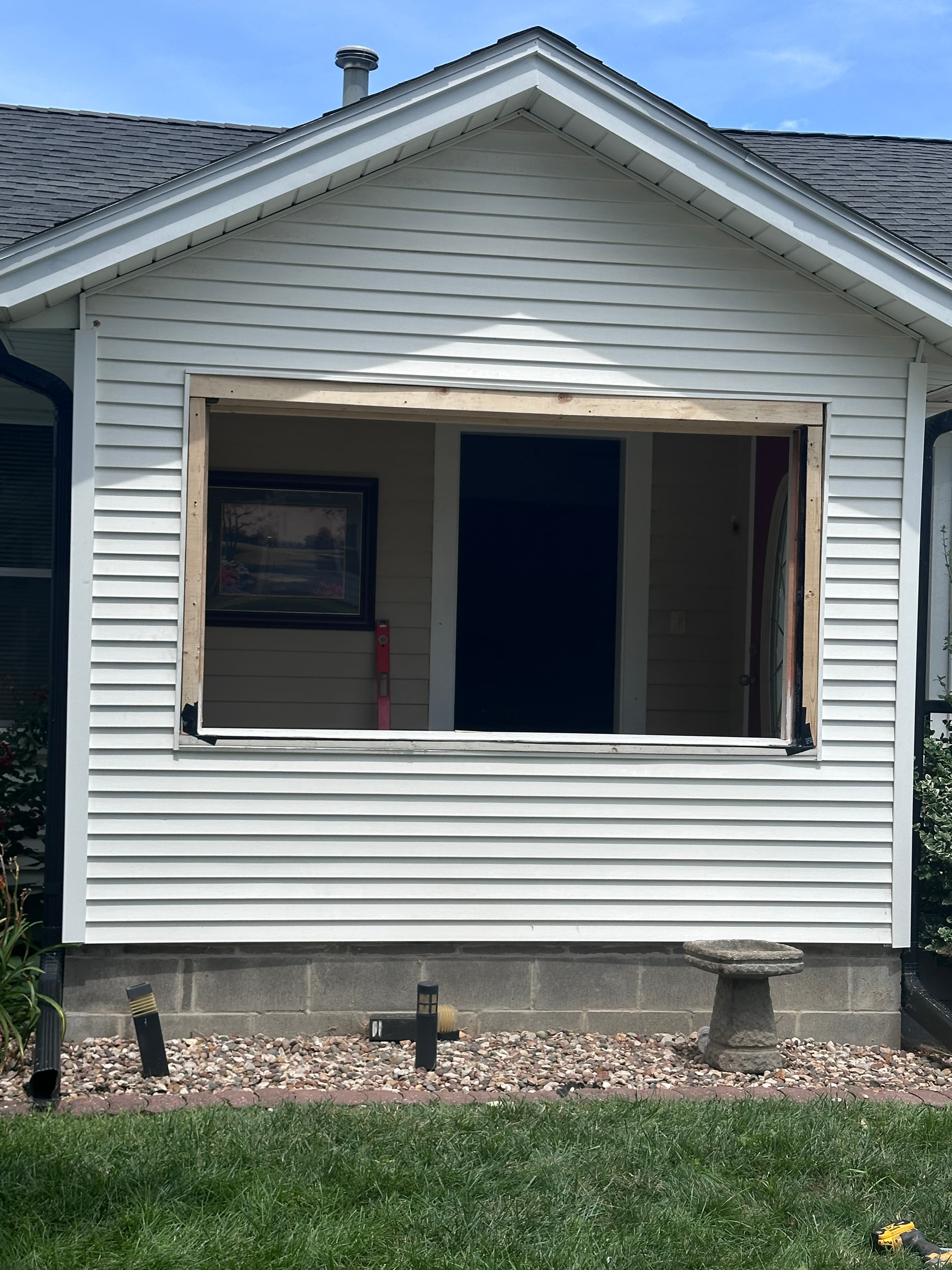 Board Batten Opening Cut Install