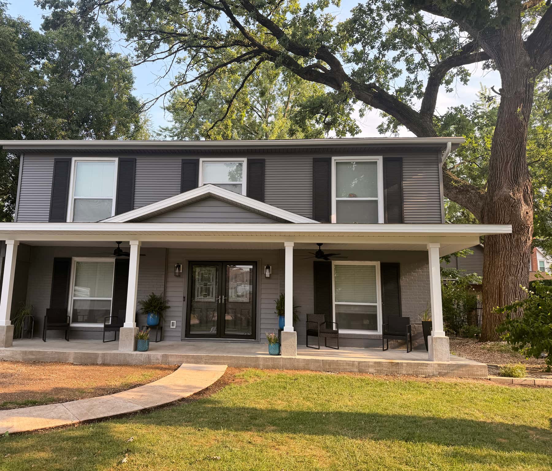 Full-Width Covered Front Porch — Completed