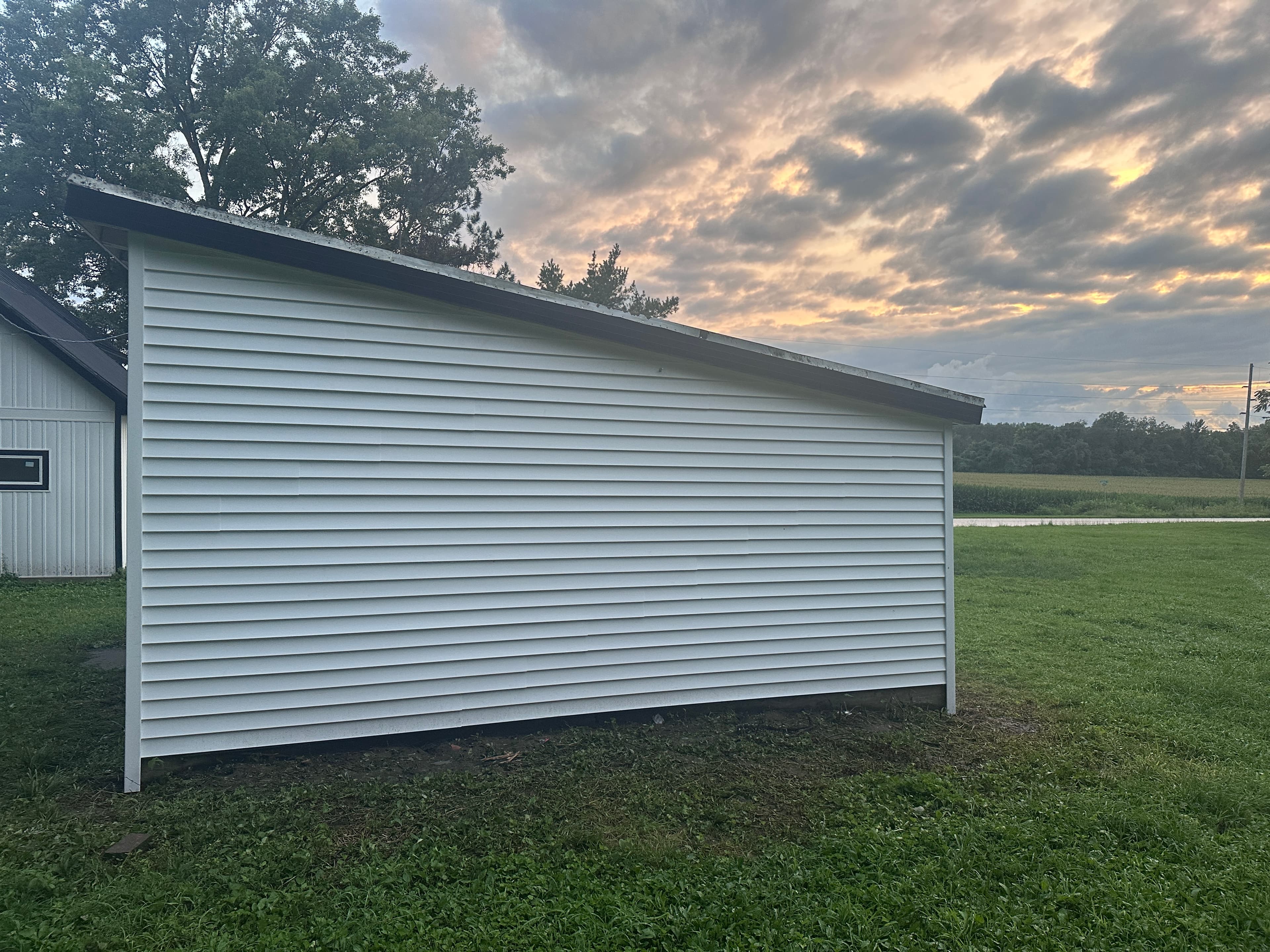 Farm Outbuilding Siding Reset After