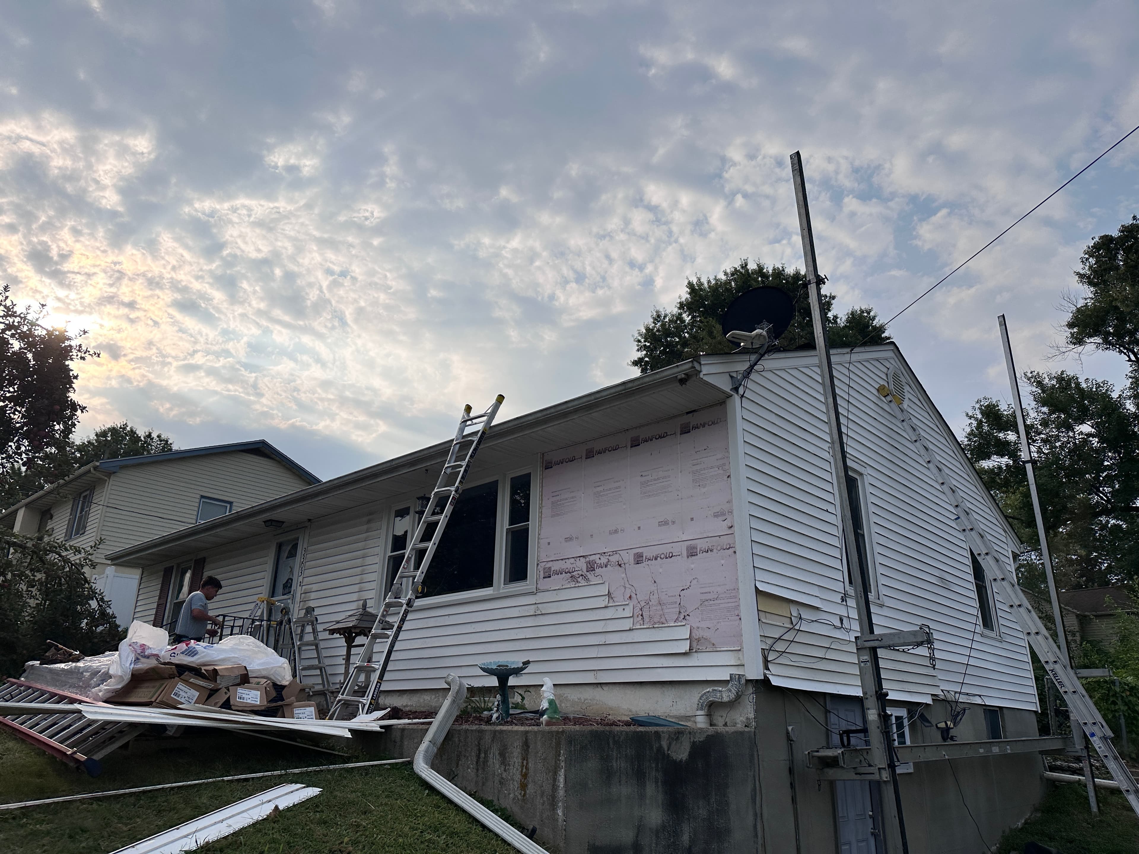 White to Navy Ranch Transformation Tear-off day