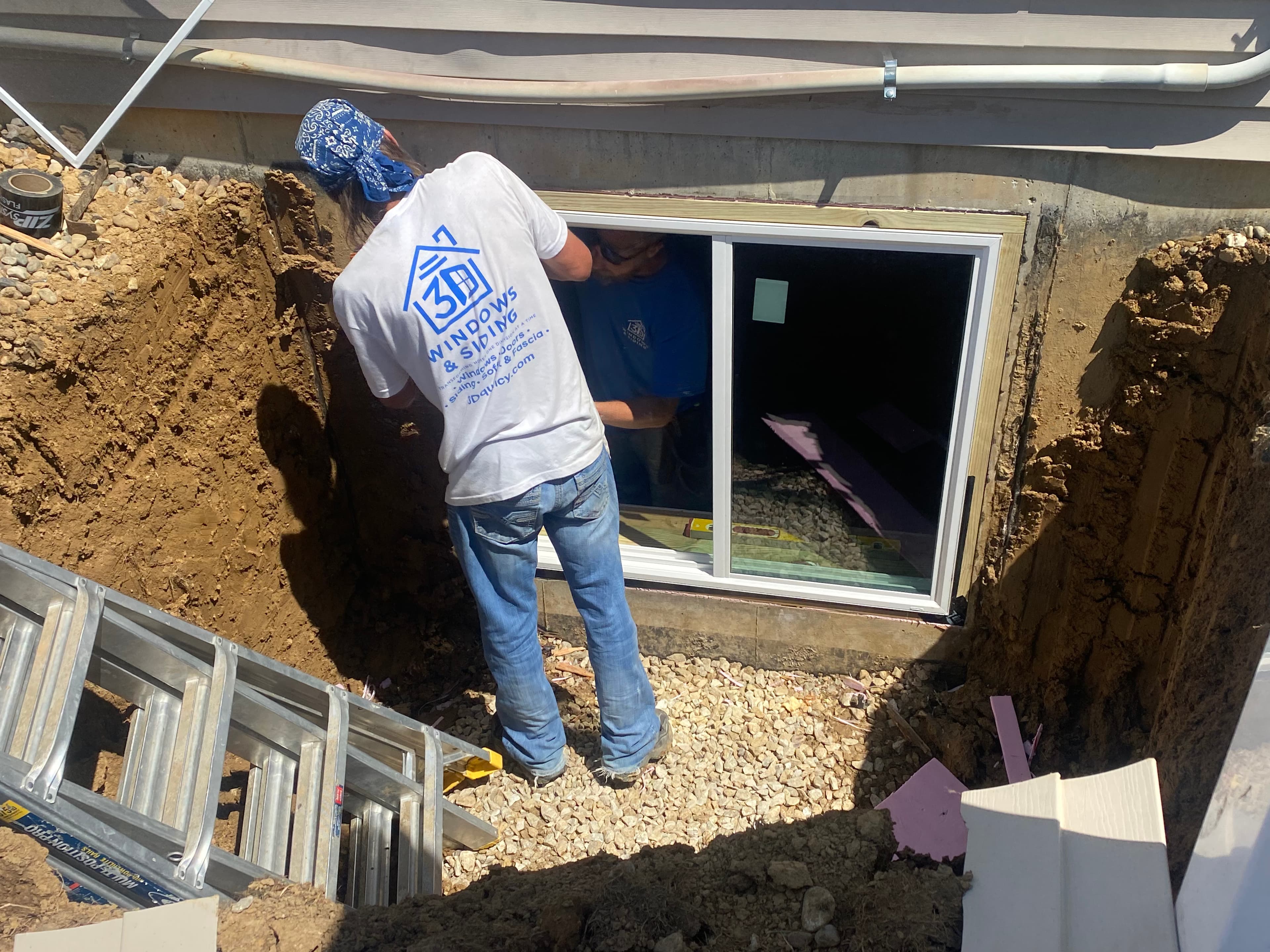 Basement Egress Window Install day